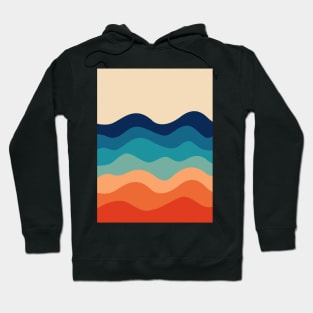 Retro 70s Sunrise Waves Hoodie